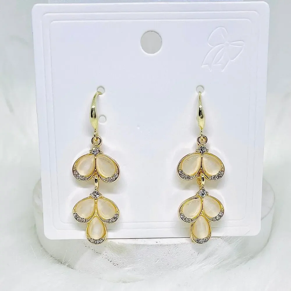 Hazel Drop Rhinestones Earrings